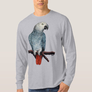 T-shirt d'art pour perroquets gris africains pour