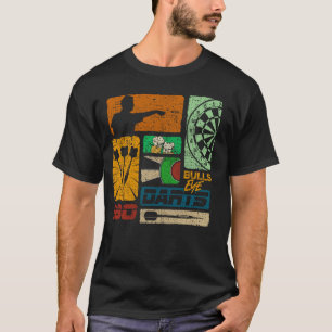 T-shirt Dart Retro 80s 90s Vintage Dartboard Dart homme