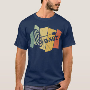 T-shirt Dart Retro fléchettes Flèche Vintage Bullseye Dart