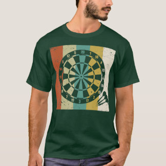 T-shirt Dartboard Darts Dart Aimant Throw Retro