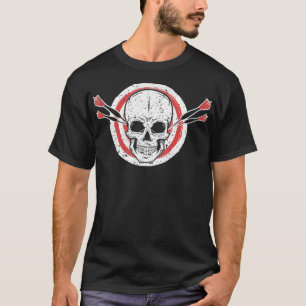 T-shirt Dartboard Skeleton Darts Player