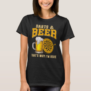 T-Shirt Darts Beer Drôle pour Joueur de Fléchettes