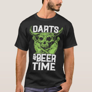 T-shirt Darts Et Bière Temps Amoureux Dartboard Cool Drôle