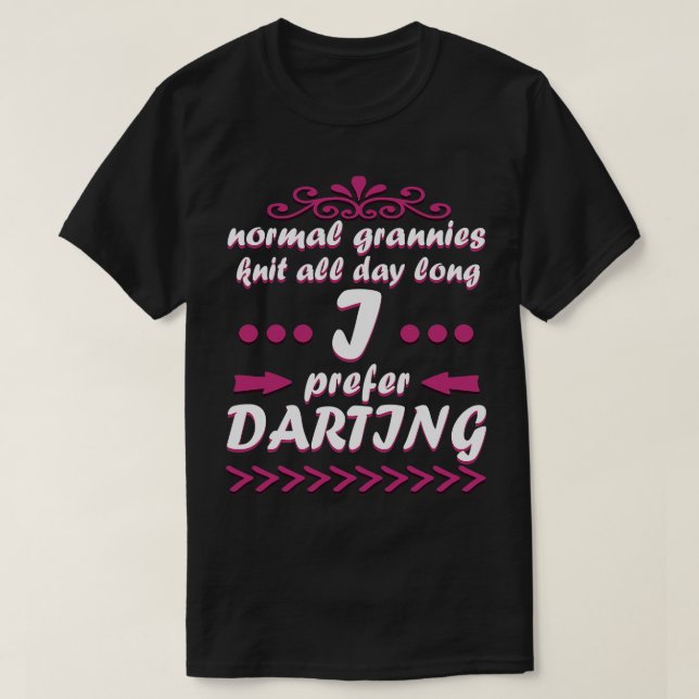 T-shirt Darts grand-mère fléchettes Bullseye tournoi Cadea (Design devant)