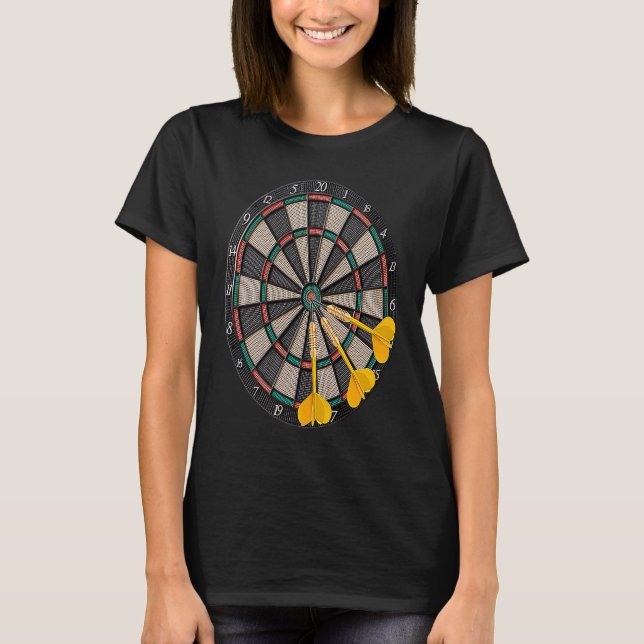 T-shirt Darts Quote Skills Tactics Techniques Dartboard Sp (Devant)