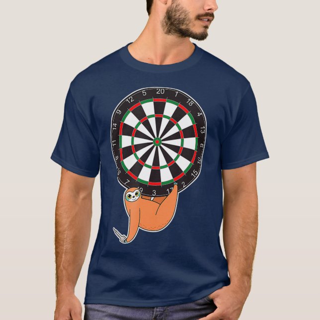 T-shirt Darts Sloth Dartboard Rules Dart Scoring (Devant)