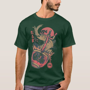 T-shirt Daruma Ramen Zen Art Japonais Dragon Grande Vague