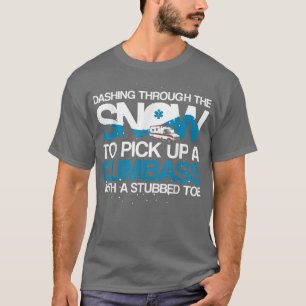 T-shirt Dashing À Travers La Neige, Paramedic, Medic