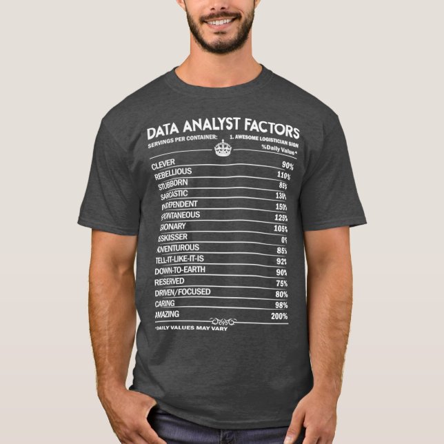 T-shirt Data Analyst Data Analyst Vous    A Demandé De Fai (Devant)