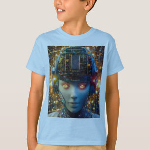 T-shirt "Data Dreamer" - Illustration d'un paysage surréal
