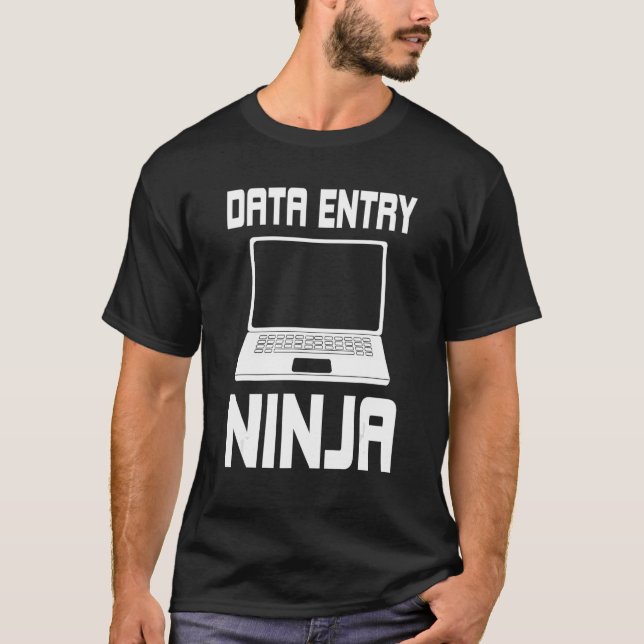 T-shirt Data Entry Ninja Costume Data Management (Devant)
