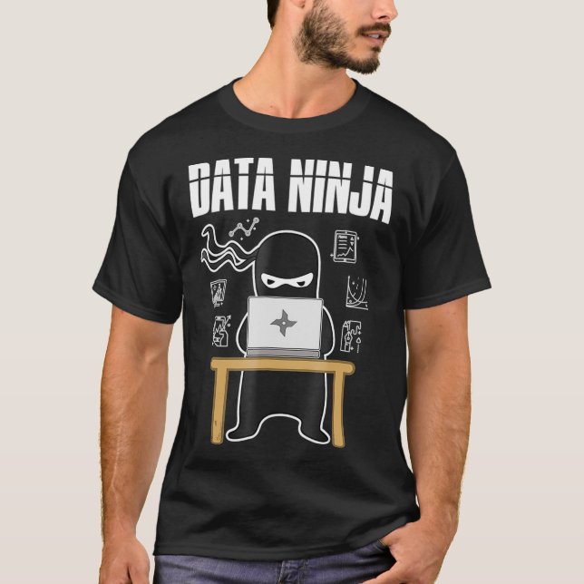 T-shirt Data Ninja Data Analyst mailt cadeau  (Devant)