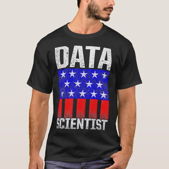T-shirt Data Scientist USA Indicateurs Data Science Mining (Devant)