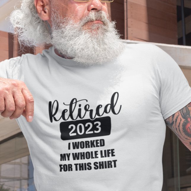 T-shirt Date de travail personnalisée à la retraite pendan (Créateur téléchargé)