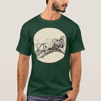 T-shirt Date Fruit Tied Rail Track Train Venant Oval