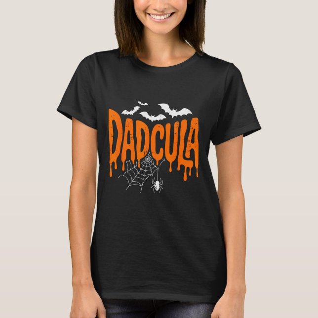 T-shirt Daula Funny Halloween Dad Costume Sder Bat For Dad (Devant)