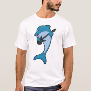 T-shirt Dauphin à Musique avec Guitare