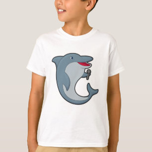 T-shirt Dauphin à Singer avec Microphone