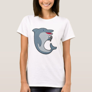 T-shirt Dauphin à Singer avec Microphone