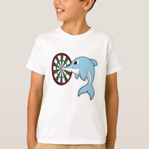 T-shirt Dauphin aux fléchettes avec Dartboard