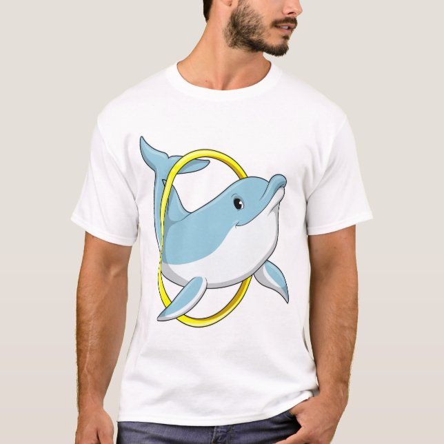 T-shirt Dauphin avec anneau (Devant)