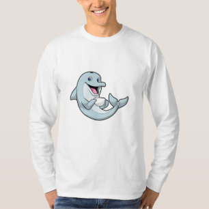 T-shirt Dauphin avec la coupe de café