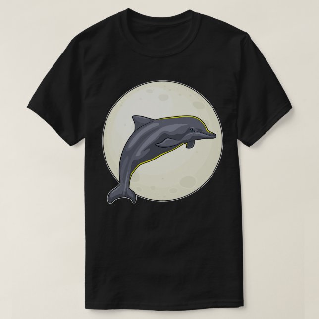 T-shirt Dauphin avec lune (Design devant)