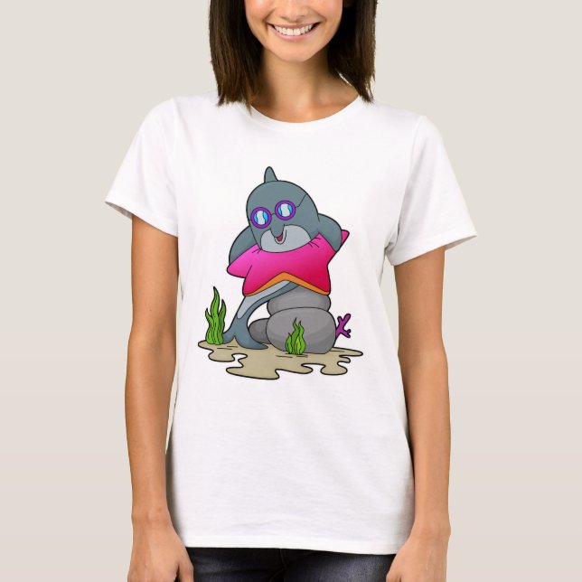 T-shirt Dauphin avec lunettes (Devant)