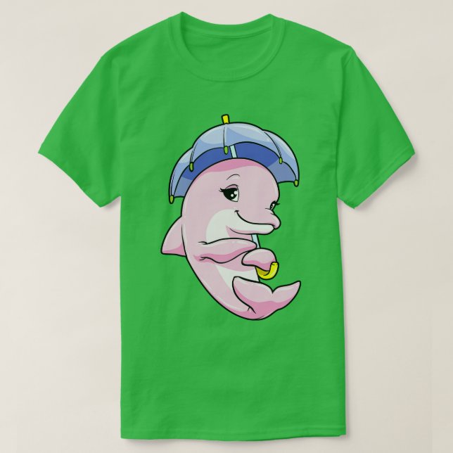 T-shirt Dauphin avec parapluie (Design devant)