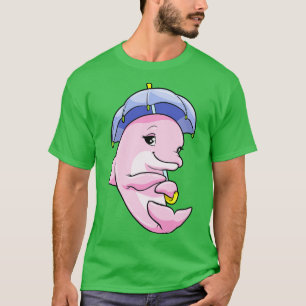T-shirt Dauphin avec parapluie