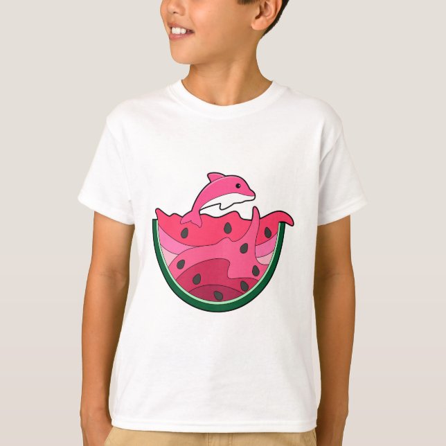 T-shirt Dauphin avec pastèque (Devant)