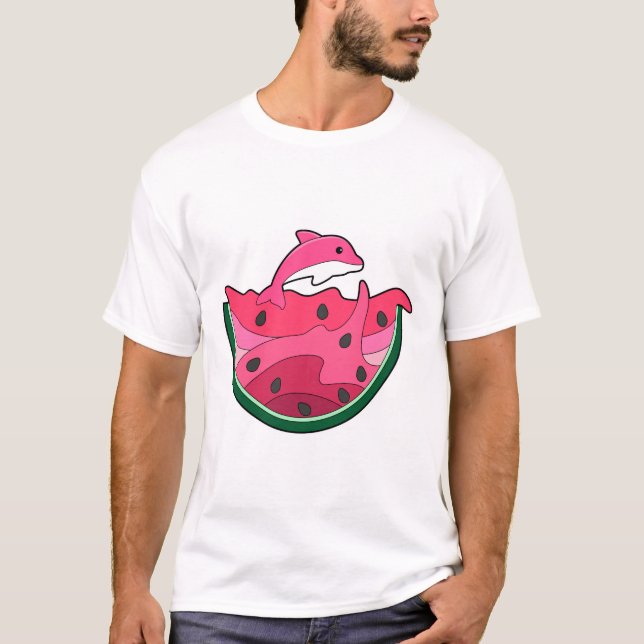 T-shirt Dauphin avec pastèque (Devant)