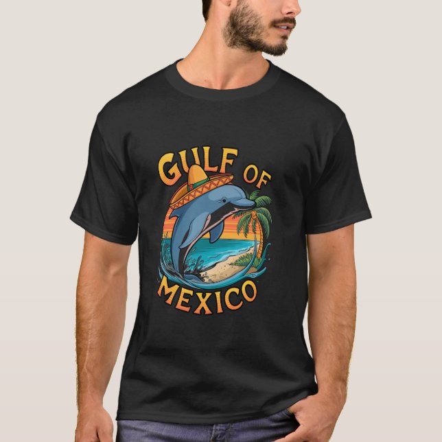 T-shirt Dauphin avec sombrero Golfe du Mexique 1 (Devant)