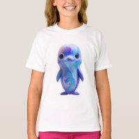 Dauphin Bébé Marbré Iridescent Éthéré pour Enfants