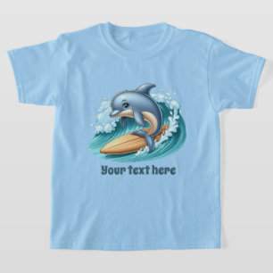 T-shirt dauphin cool ajouter pool de texte unisex