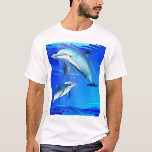 T-shirt Dauphin de maman et de bébé (Devant)
