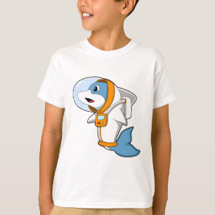 T-shirt Dauphin en astronaute avec costume