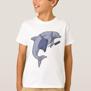 T-shirt Dauphin en coiffeur avec peigne