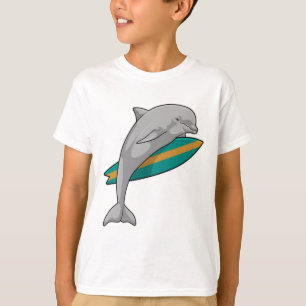 T-shirt Dauphin en surfeur avec Surfer