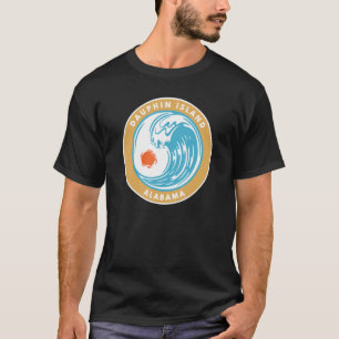 T-shirt Dauphin Island Alabama Al Beach Ocean Wave Vacatio