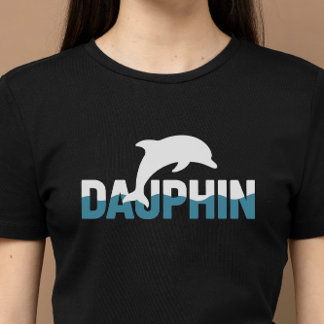 T-shirt Dauphin Minimaliste dauphin Typographie Design