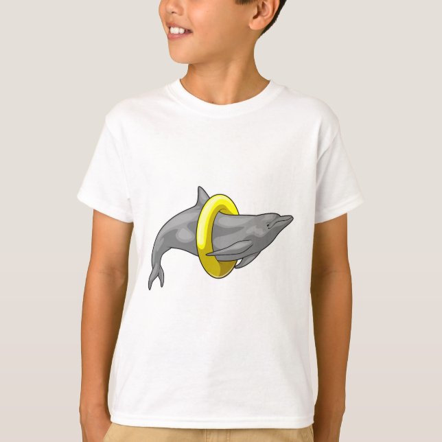 T-shirt Dauphin natation Lifebuoy (Devant)