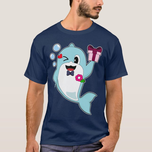 T-shirt Dauphin Nœud papillon Mariage (Devant)