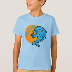 T-shirt Dauphin pointeur Splash Néon