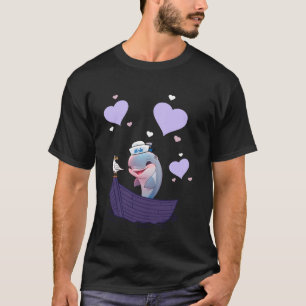 T-shirt Dauphin Poisson Bateau Maritime Cœurs Enfants Enfa