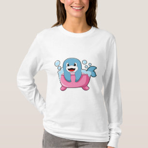 T-shirt Dauphin sur baignoire