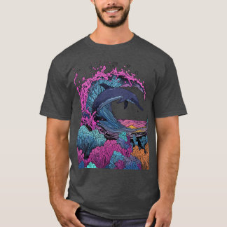 T-shirt Dauphin sur la mer