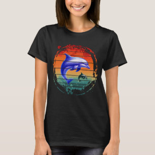 T-shirt Dauphins Créatures Marines Vintage