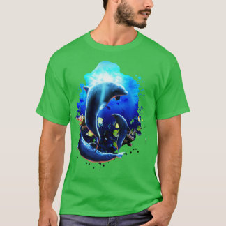 T-shirt Dauphins sous-marins
