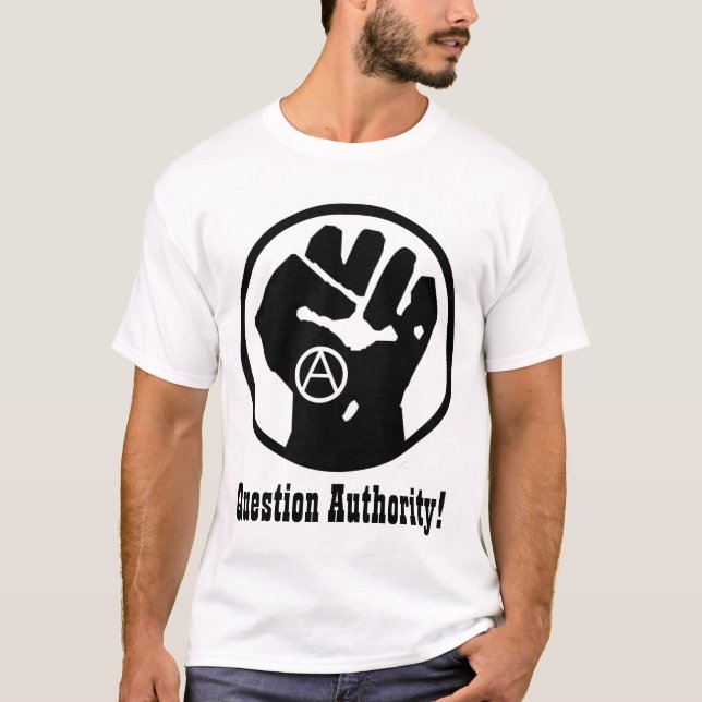 T-shirt d'autorité de question (Devant)